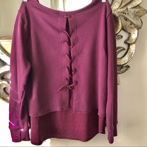 AVIA burgundy Jersey Tie